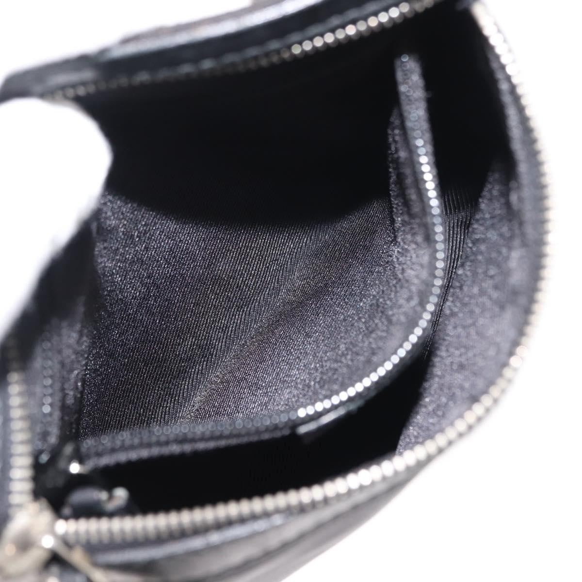 Gucci Vintage Flat Messenger Bag Nylon and Leather, BLACK, NYLON, Shoulder bag