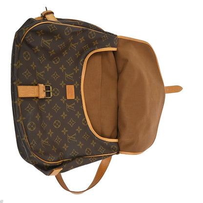 Louis Vuitton Saumur Handbag Monogram Canvas, BROWN, CANVAS, Shoulder bag