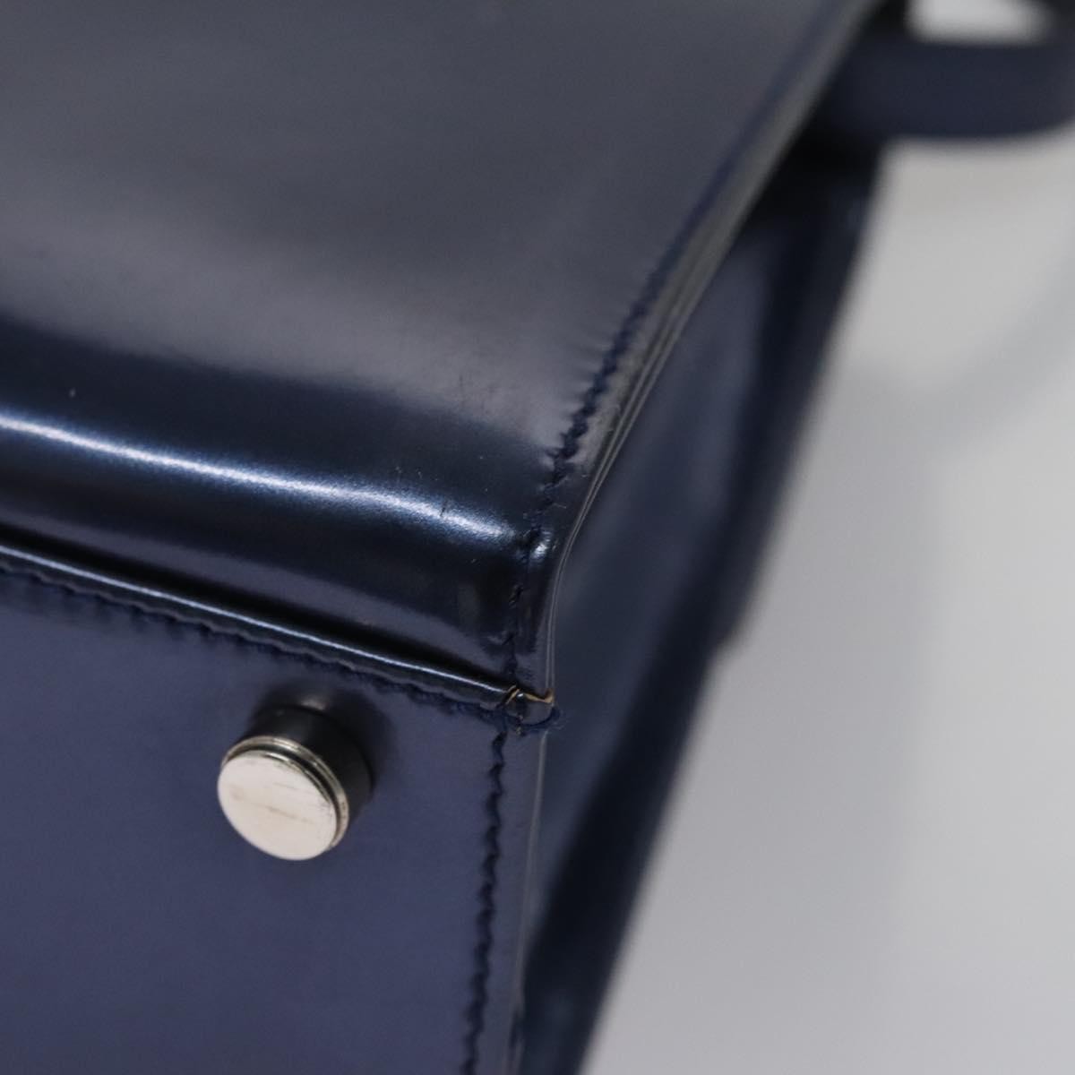 Salvatore Ferragamo Gancini handbag Patent leather, BLUE, PATENT_LEATHER, Handbag