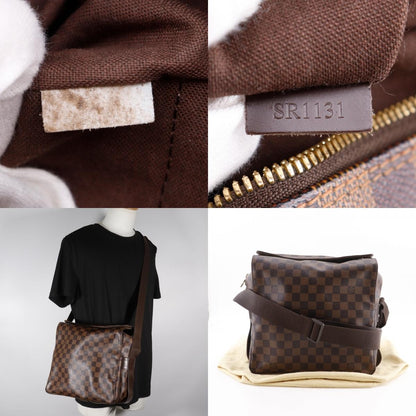 Louis Vuitton Naviglio Handbag Damier, BROWN, CANVAS, Shoulder bag