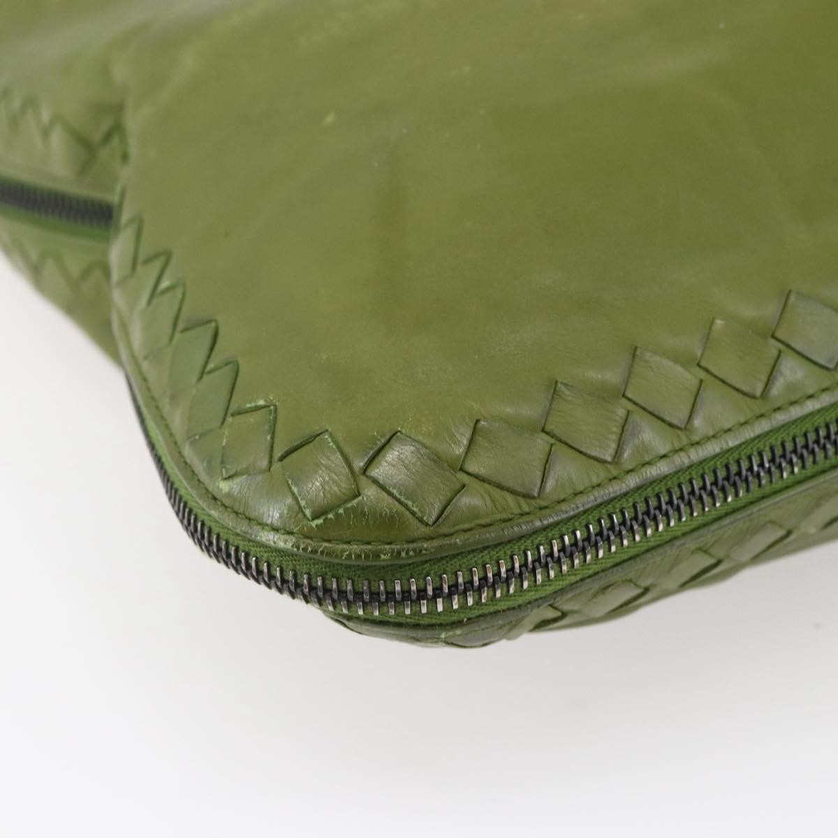 Bottega Veneta Intrecciato Leather, GREEN, LEATHER, Shoulder bag