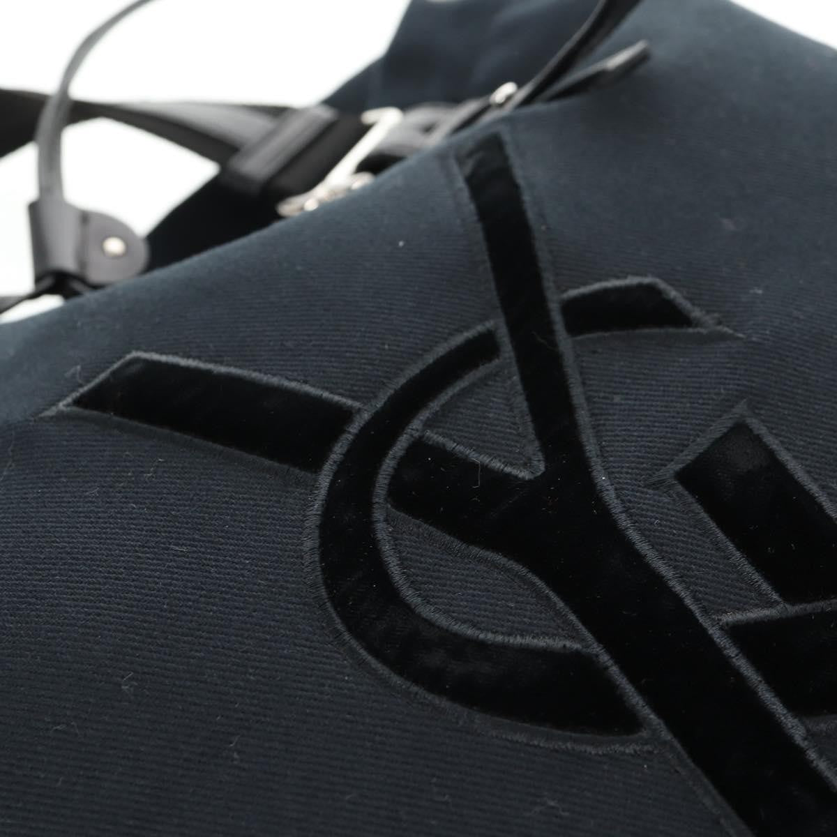 Saint Laurent Kahala Drawstring Tote Canvas, BLACK, CANVAS, Tote bag