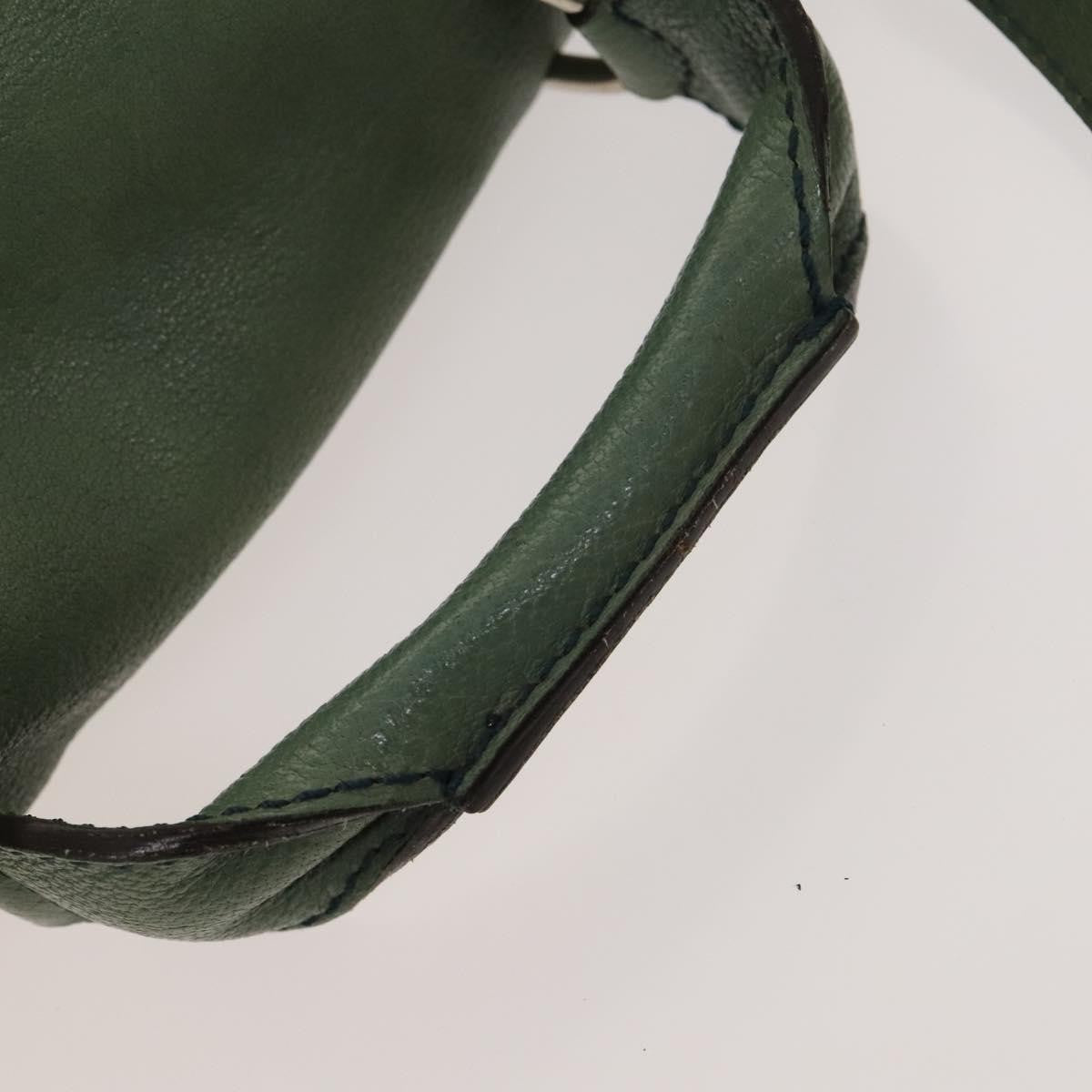 Chloe Elsie Satchel Leather, GREEN, LEATHER, Handbag