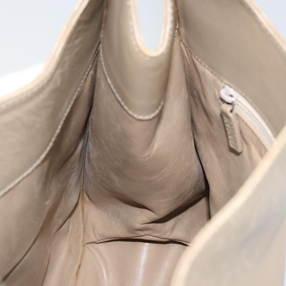 Gucci Vintage Shoulder Bag Leather, BEIGE, LEATHER, Shoulder bag