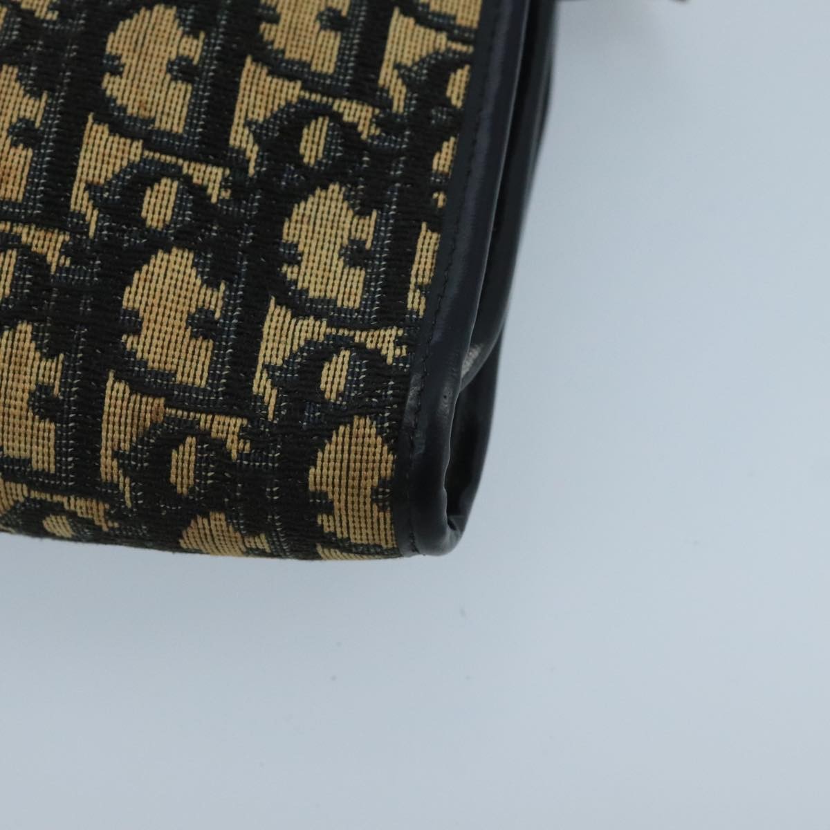 Christian Dior Vintage Trotter Crossbody Bag Diorissimo Coated Canvas, NAVY, CANVAS, Shoulder bag