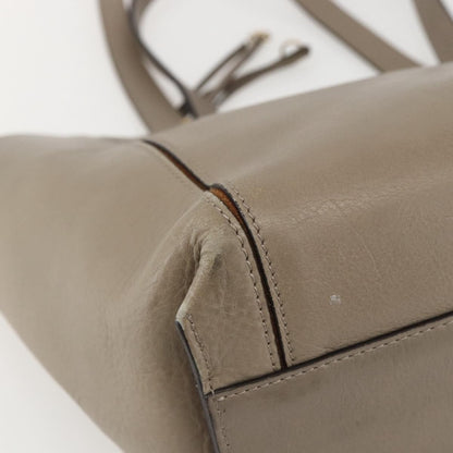 Chloe Milo Shopping Tote Leather, BEIGE, LEATHER, Tote bag