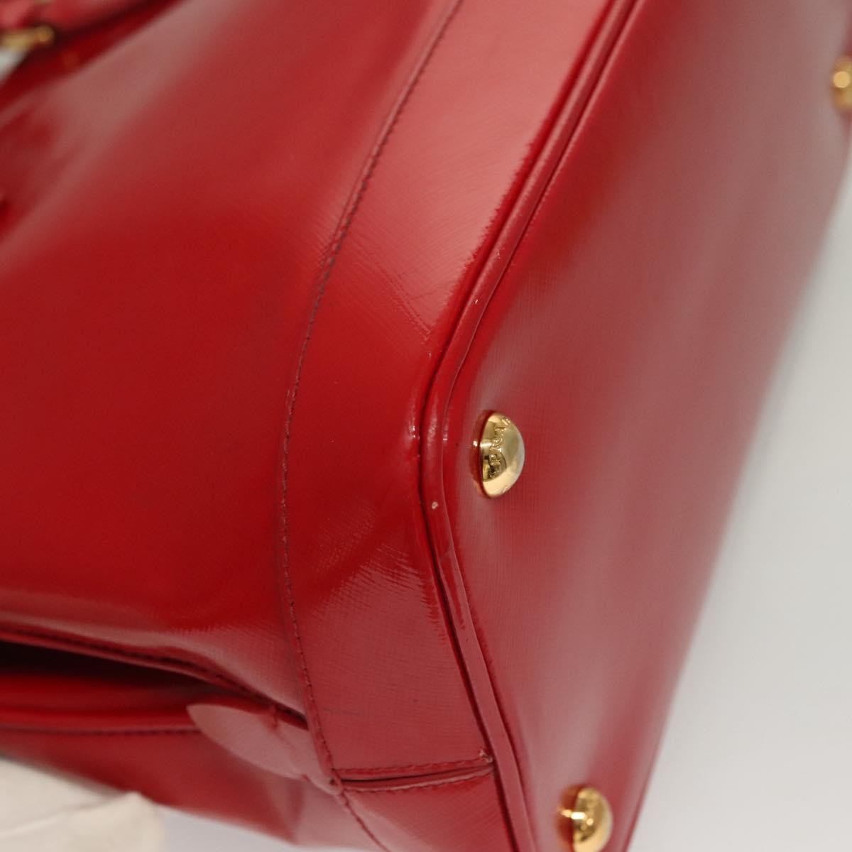 Prada Open Promenade Bag Vernice Saffiano Leather, RED, PATENT_LEATHER, Handbag