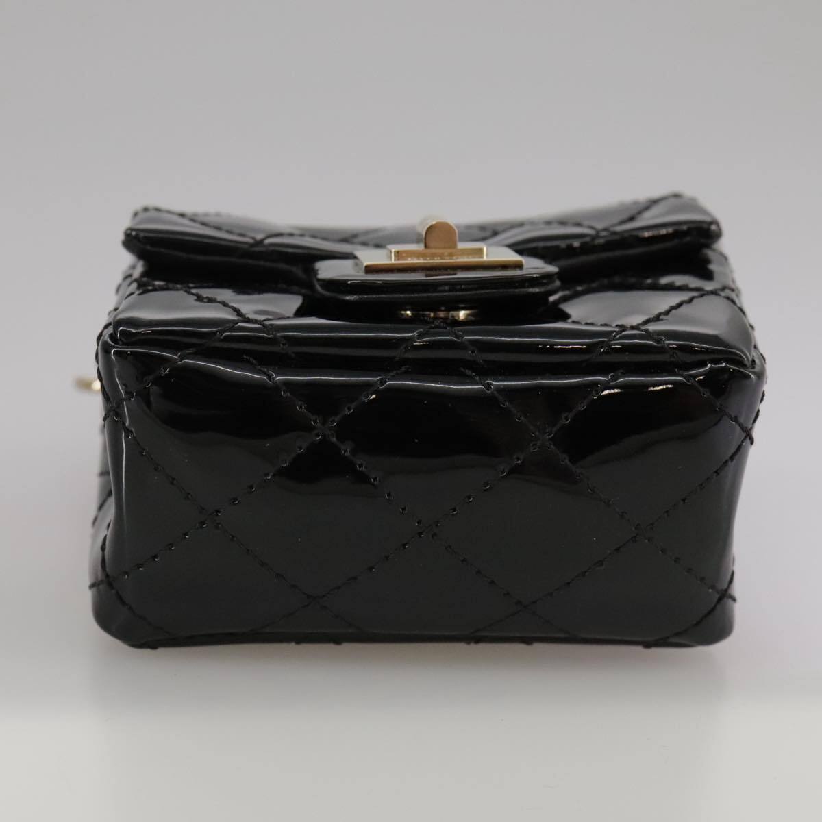 Chanel Reissue 2.55 Ankle Wrist Flap Bag Quilted Patent, BLACK, PATENT_LEATHER, Clutche & pouche