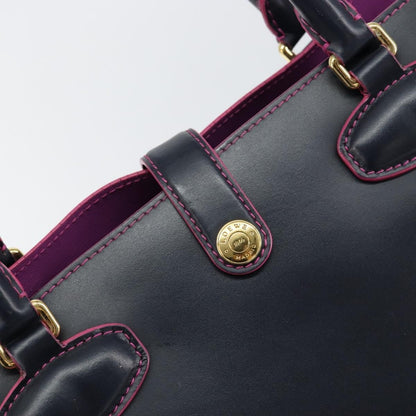 Loewe Leo Shopper Tote Leather, NAVY, LEATHER, Tote bag