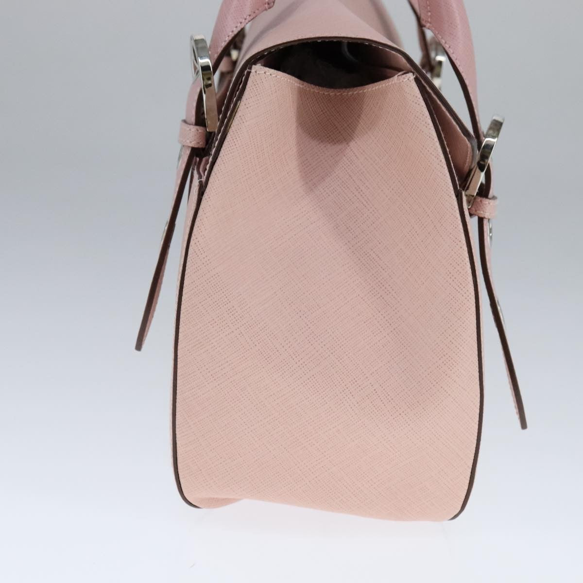 Salvatore Ferragamo Gancini handbag Leather, PINK, LEATHER, Handbag