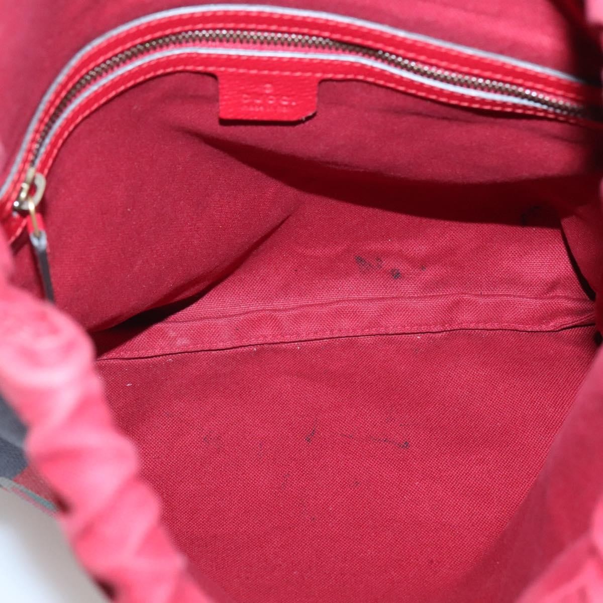 Gucci Logo Drawstring Backpack Striped Canvas, Multicolour, Canvas, Backpack