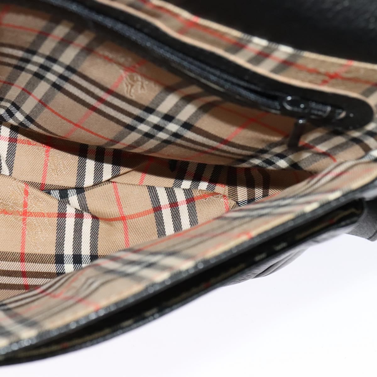 Burberry Vintage Crossbody Bag Leather, BLACK, LEATHER, Shoulder bag