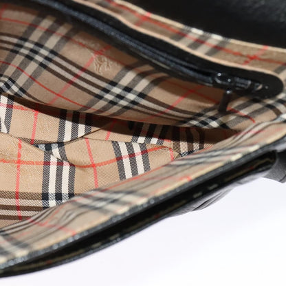 Burberry Vintage Crossbody Bag Leather, BLACK, LEATHER, Shoulder bag