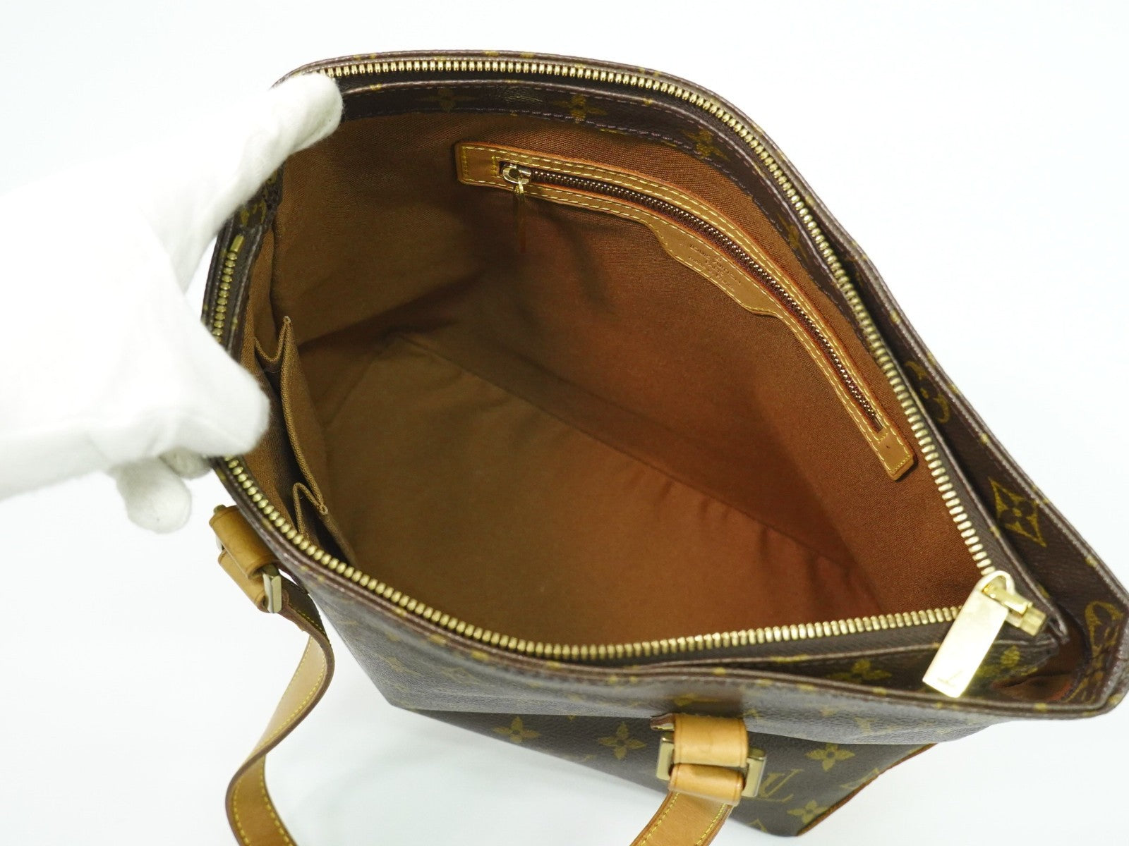 Louis Vuitton Cabas Mezzo Monogram Canvas, BROWN, CANVAS, Tote bag