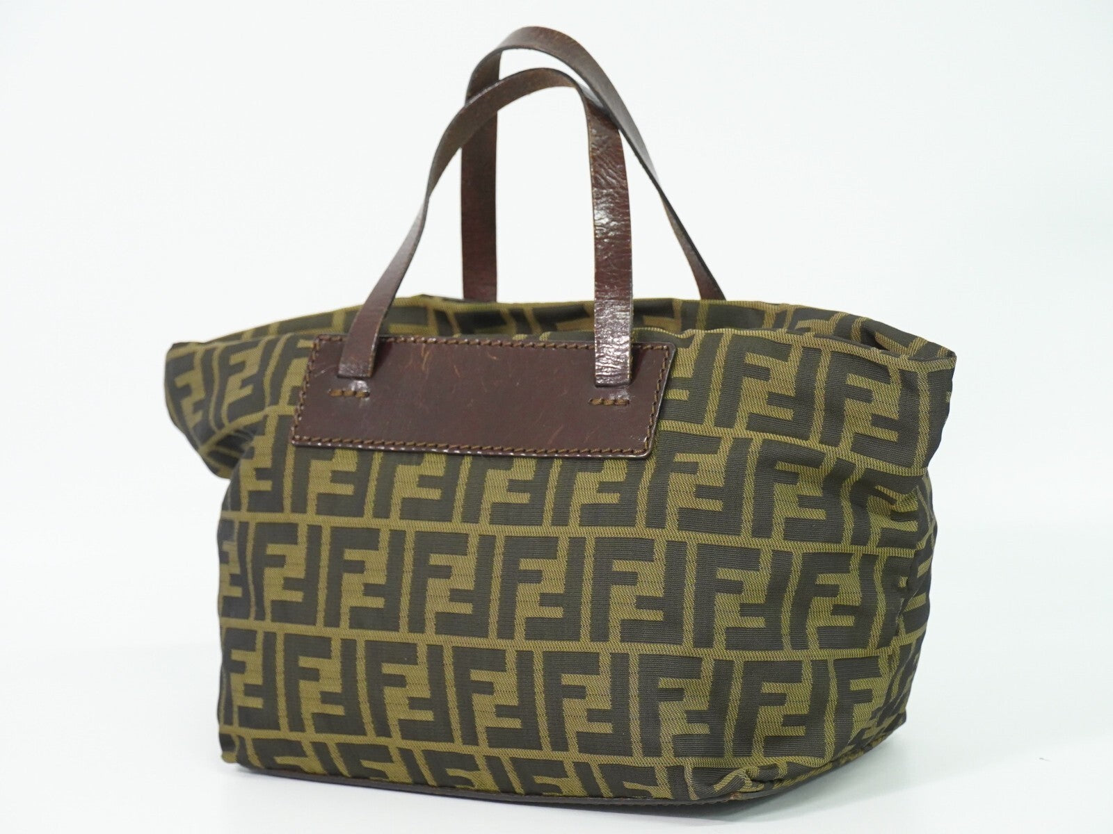 Fendi Vintage Zucca Handbag Zucca, BROWN, CANVAS, Handbag
