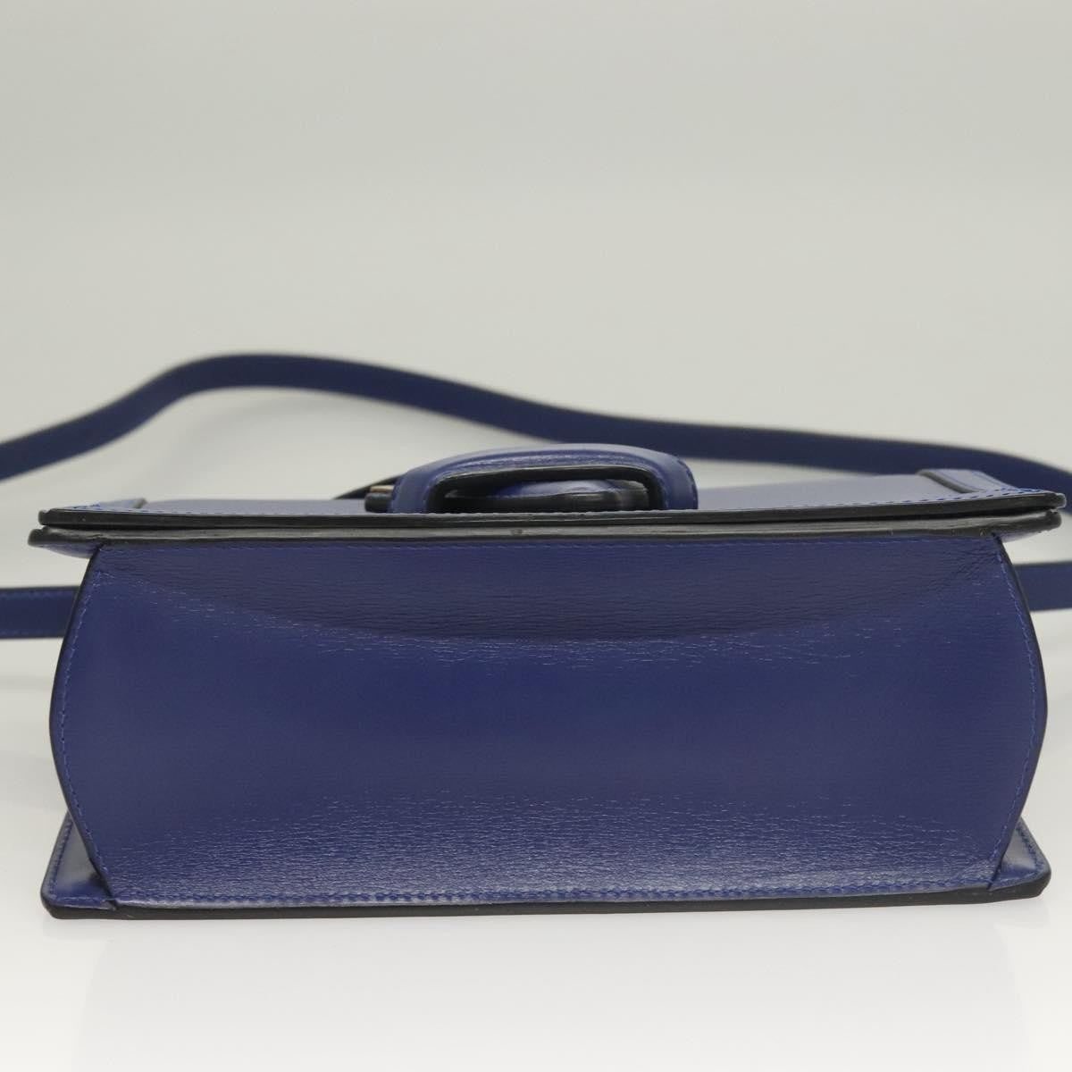 Loewe Barcelona Shoulder Bag Leather, BLUE, LEATHER, Shoulder bag
