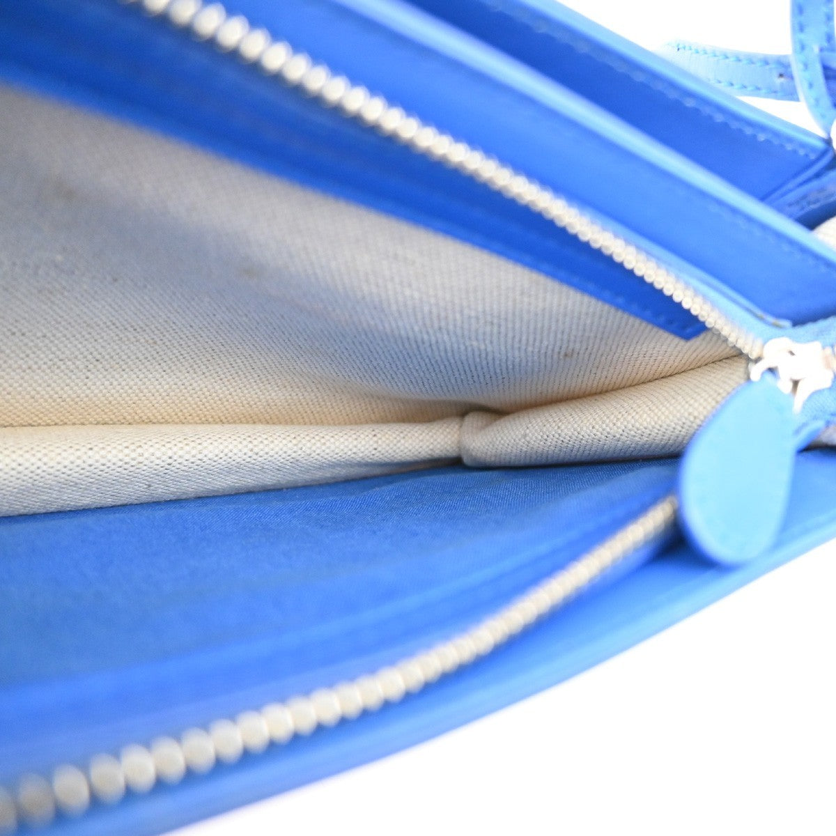 Balenciaga Navy Pochette Canvas and Leather, BEIGE, CANVAS, Clutche & pouche