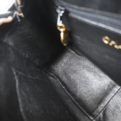 Chanel Vintage Tassel Camera Bag Vertical Quilted Leather, BLACK, LEATHER, Shoulder bag