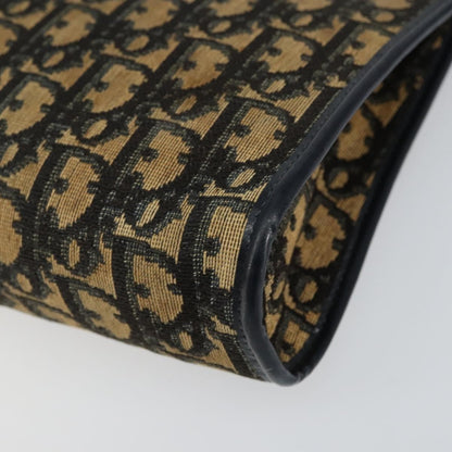 Christian Dior Vintage Trotter Shoulder Bag Canvas, NAVY, CANVAS, Shoulder bag