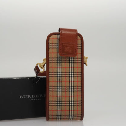 Burberry Nova check Pochette Canvas, BEIGE, CANVAS, Clutche & pouche