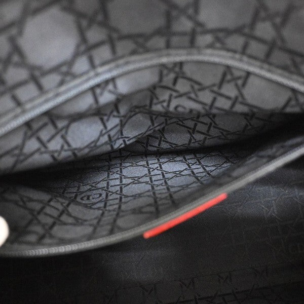 Christian Dior Vintage Lady Dior Bag Cannage Quilt Lambskin, RED, LEATHER, Handbag