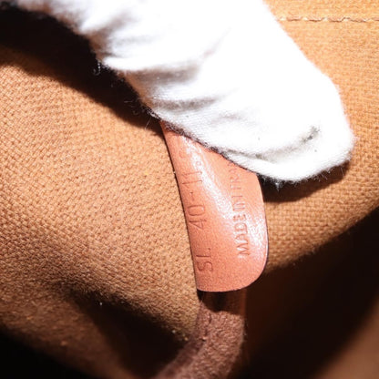 Celine Macadam Handbag Macadam with leather, BROWN, CANVAS, Handbag