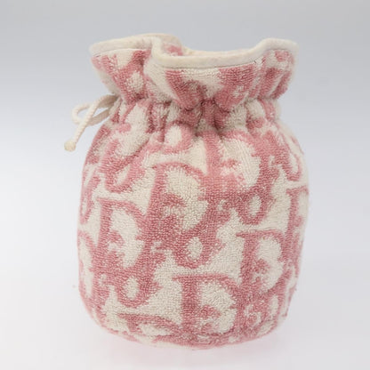 Christian Dior Vintage Trotter Pouch Pile, PINK, COTTON, Clutche & pouche