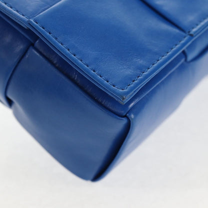 Bottega Veneta Fun Cassette Crossbody Bag Maxi Intrecciato Leather, BLUE, LEATHER, Crossbody bag
