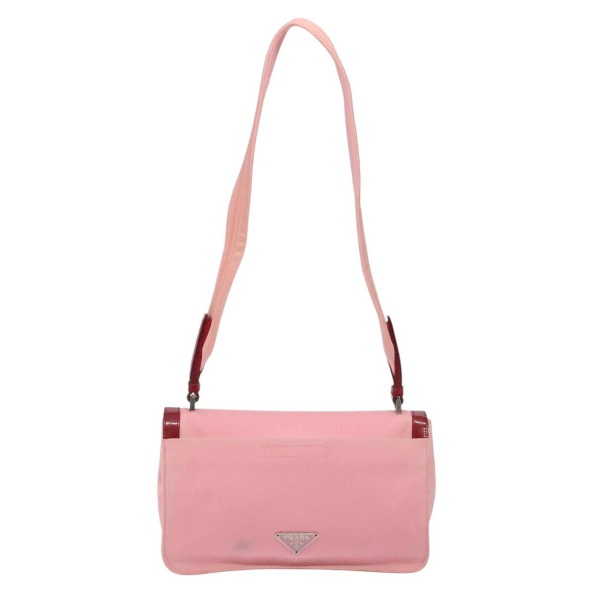 Prada Vintage Shoulder Bag Canvas, PINK, CANVAS, Shoulder bag