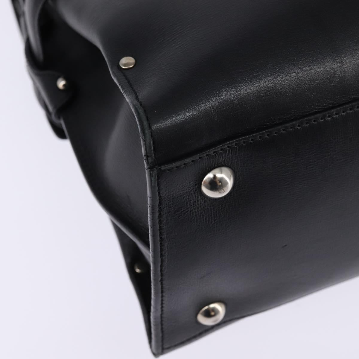 Salvatore Ferragamo Virna Satchel Leather, BLACK, LEATHER, Handbag