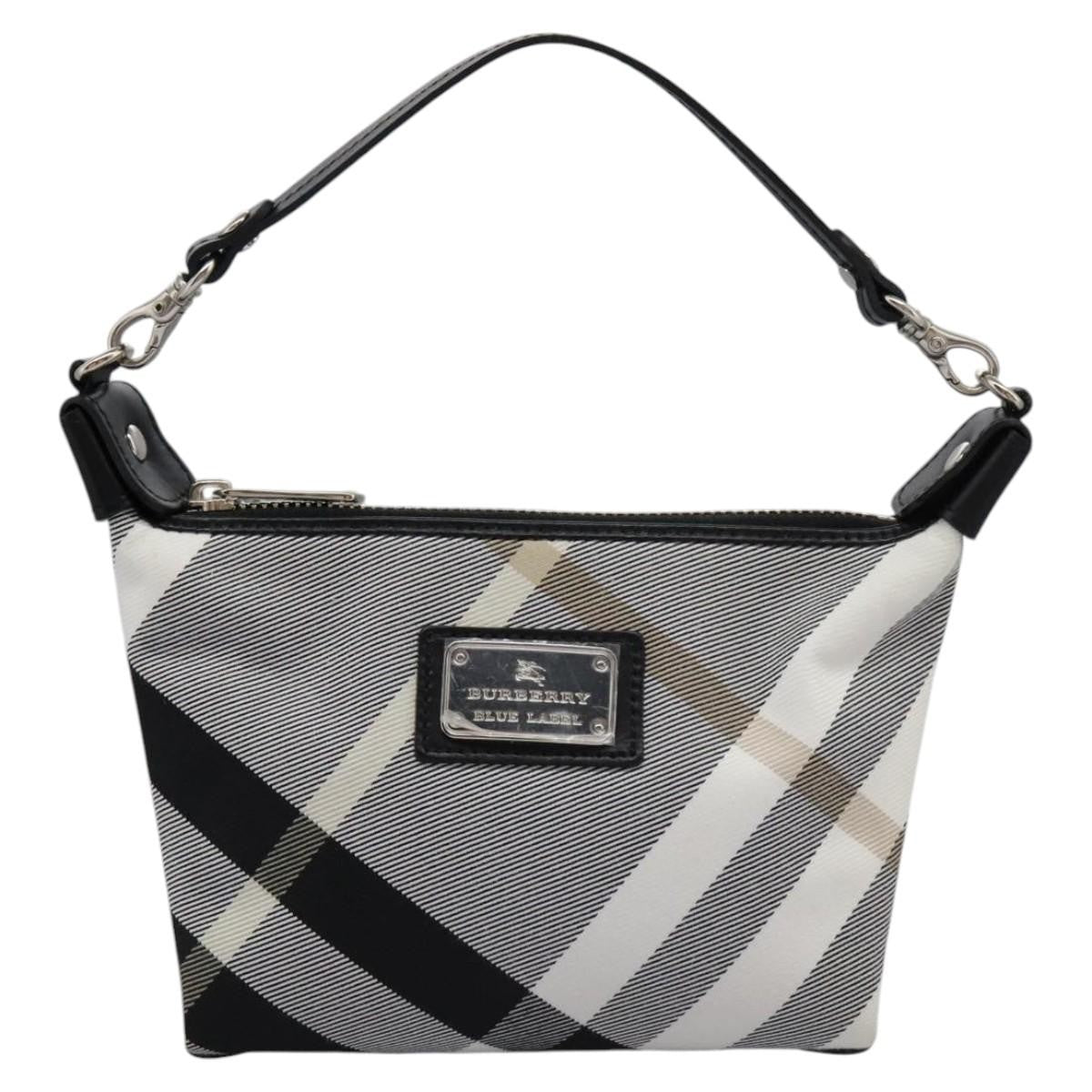 Burberry Nova check Pochette Nylon, GRAY, CANVAS, Clutche & pouche