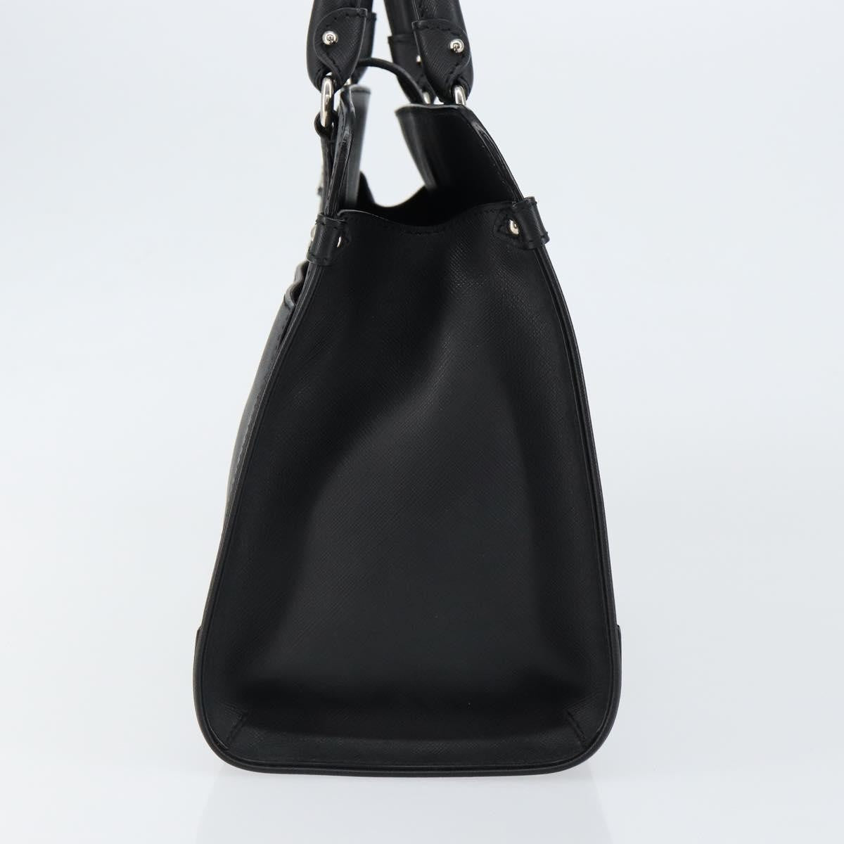 Salvatore Ferragamo Gancini handbag Leather, BLACK, LEATHER, Handbag