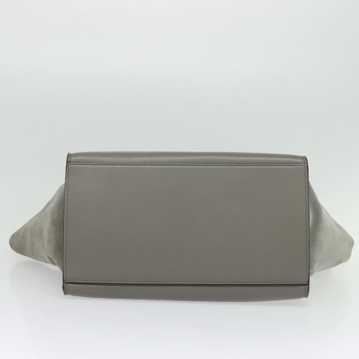 Celine Trapeze Bag Suede, GRAY, SUEDE, Handbag
