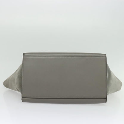 Celine Trapeze Bag Suede, GRAY, SUEDE, Handbag