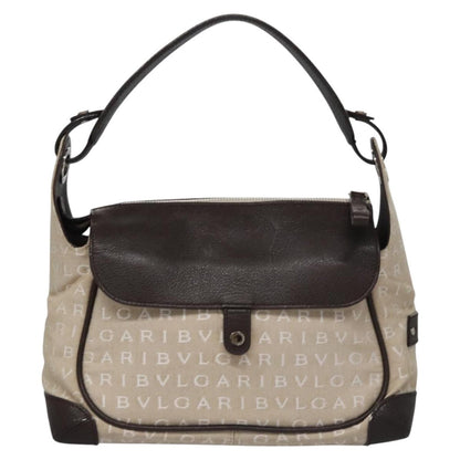 Bvlgari B.Zero1 Logomania Bag Canvas with Leather, BEIGE, CANVAS, Handbag