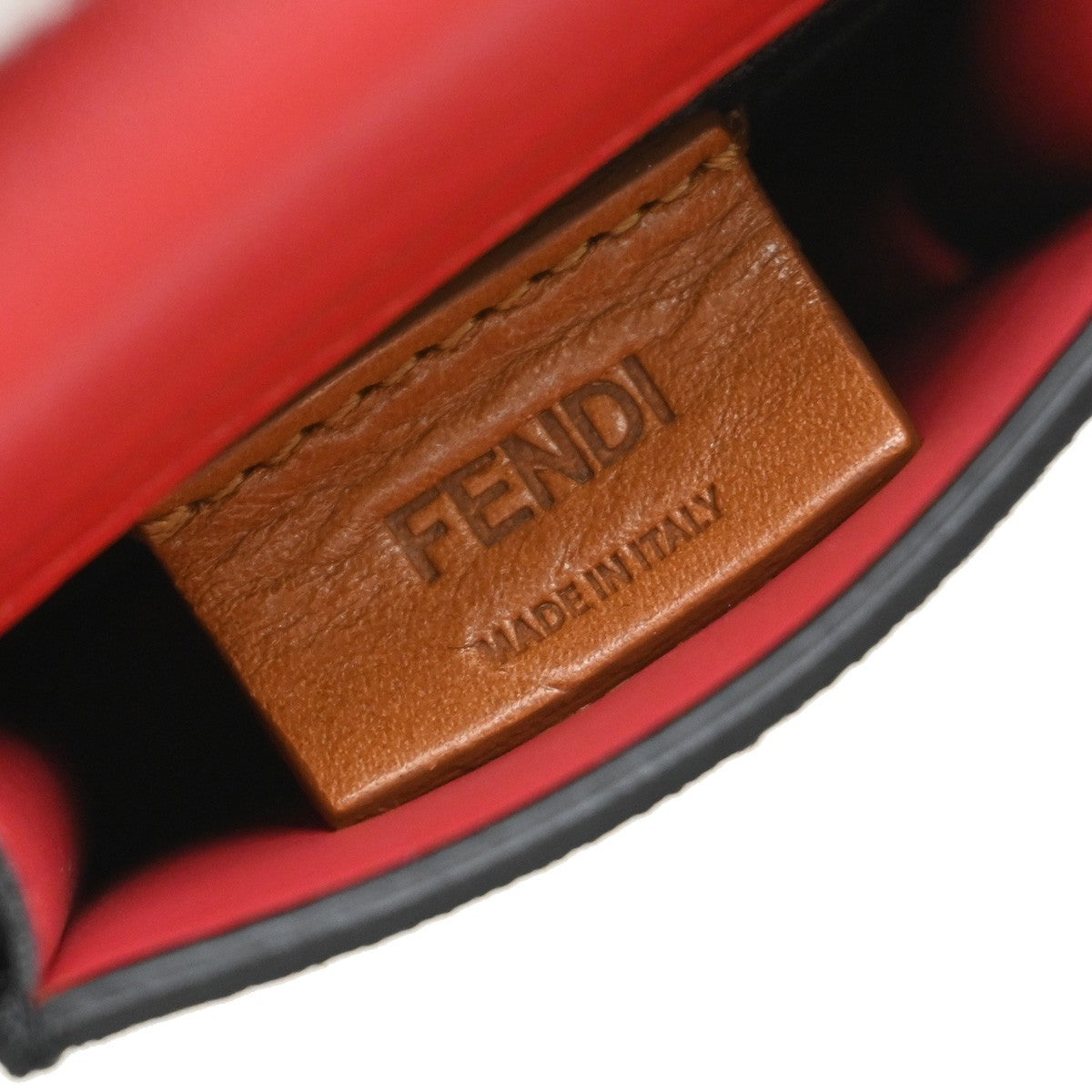 Fendi Charm Key Holder Zucca canvas, BLACK, CANVAS, Charms and Keychains