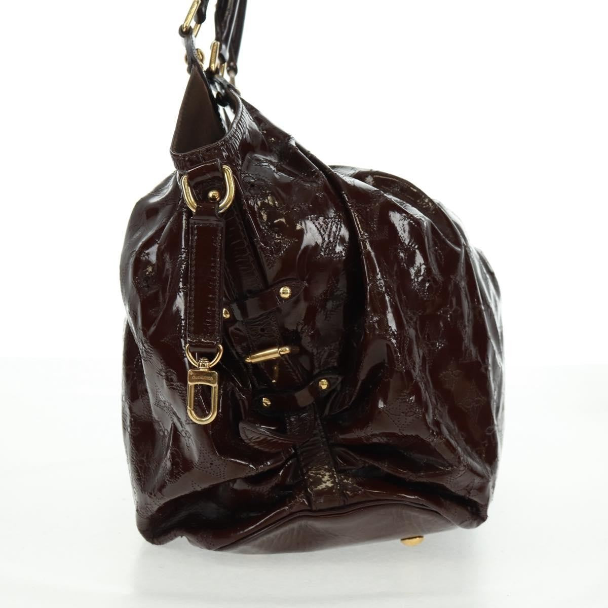 Louis Vuitton L Hobo Surya Leather, BROWN, PATENT_LEATHER, Tote bag