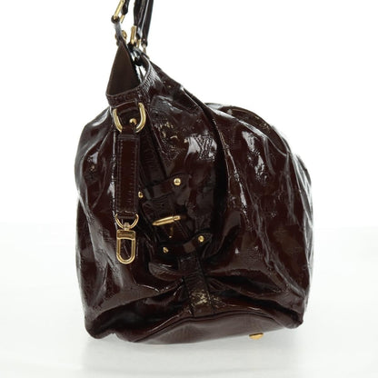 Louis Vuitton L Hobo Surya Leather, BROWN, PATENT_LEATHER, Tote bag