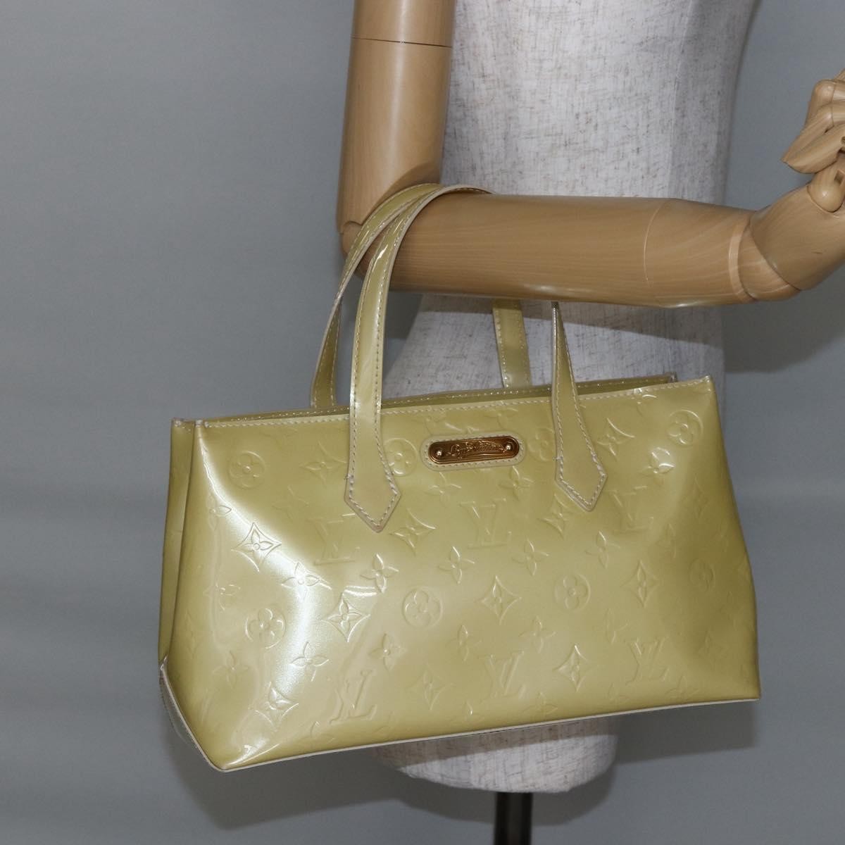 Louis Vuitton Wilshire Handbag Monogram Vernis, BEIGE, PATENT_LEATHER, Handbag