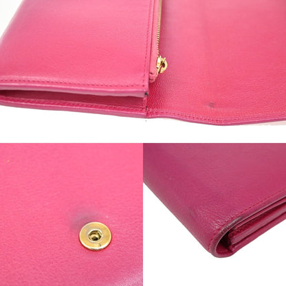 Saint Laurent Belle de Jour Flap Wallet Leather, PINK, LEATHER, Wallets