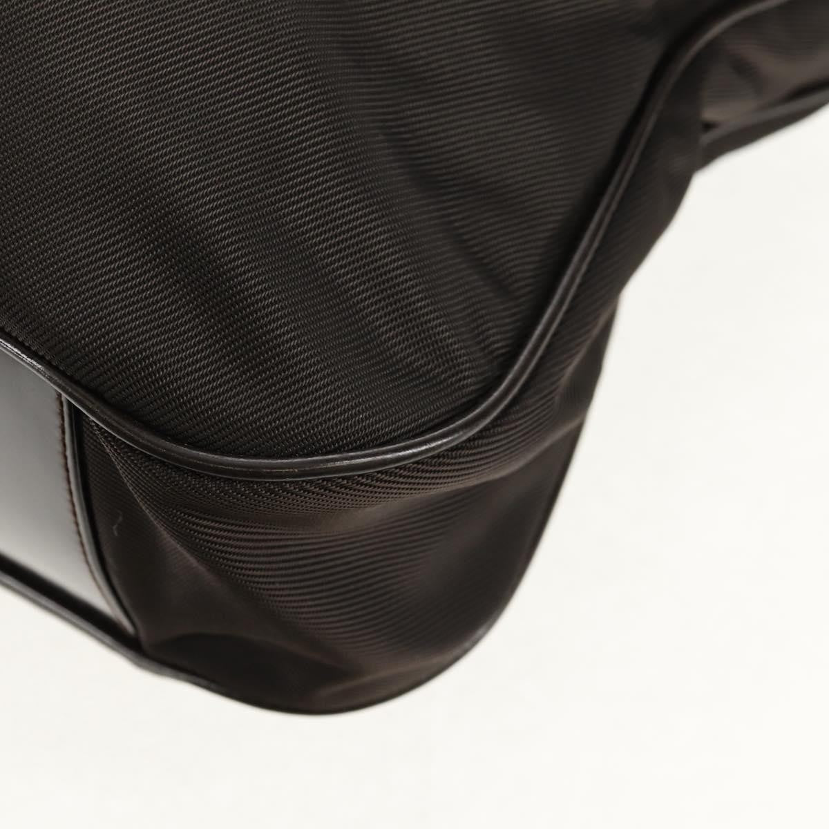 Gucci Vintage Bamboo Shoulder Bag Nylon, BROWN, NYLON, Shoulder bag