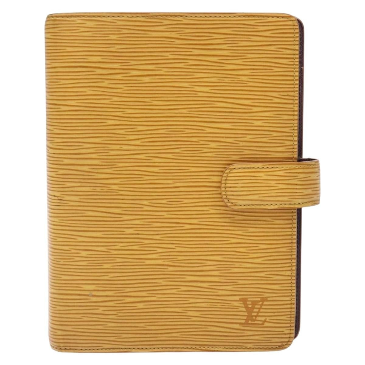Louis Vuitton Agenda Cover Epi Leather, YELLOW, LEATHER, Wallets
