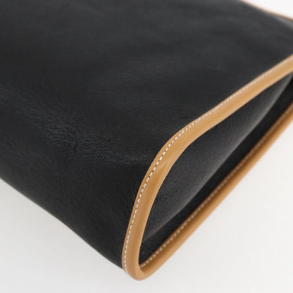 Gucci Zipped Pouch Leather, BLACK, LEATHER, Clutche & pouche