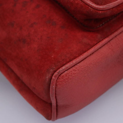 Gucci Vintage Bamboo Backpack Suede, RED, SUEDE, Backpack