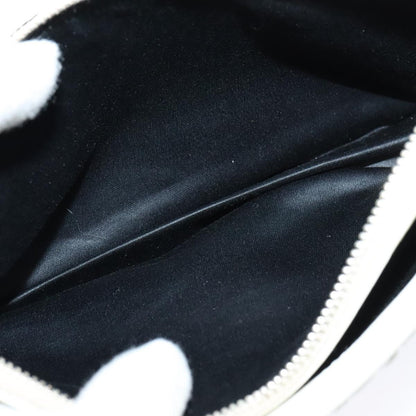 Miu Miu Crystal 2way Pouch Matelasse Leather, WHITE, LEATHER, Shoulder bag