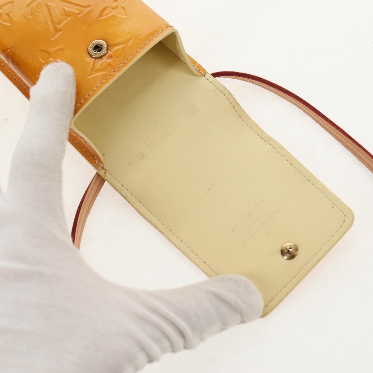 Louis Vuitton Walker Cigarette Case Holder Monogram Vernis, YELLOW, PATENT_LEATHER, Clutche & pouche