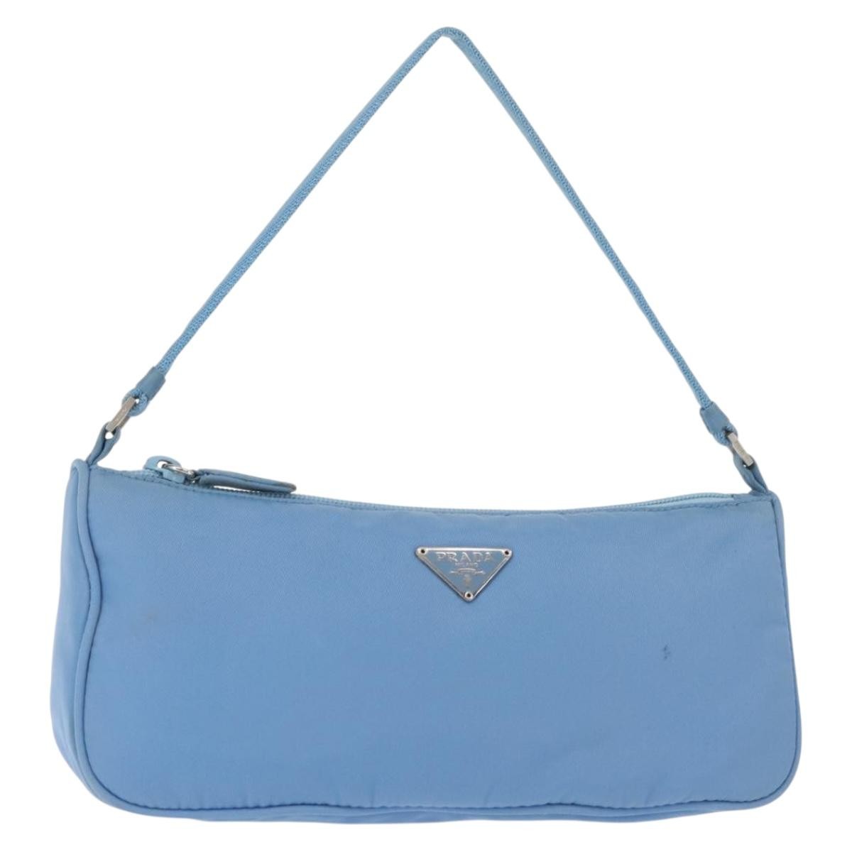 Prada Pochette Shoulder Bag Tessuto, BLUE, NYLON, Clutche & pouche