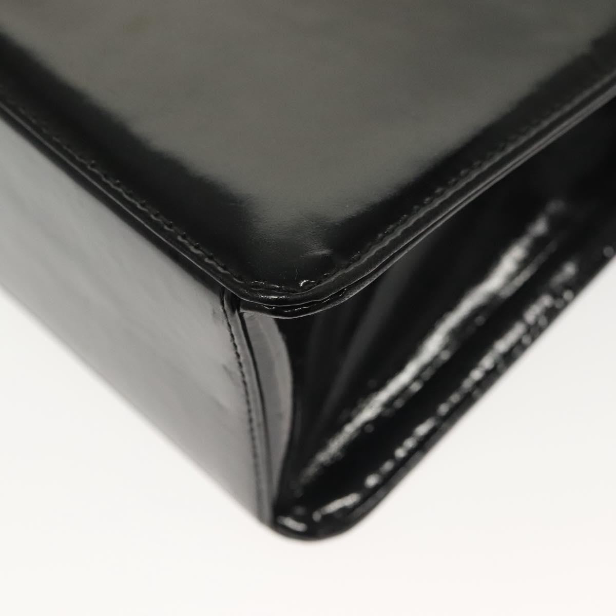 Chanel Vintage CC Lock Pocket Chain Tote Patent, BLACK, PATENT_LEATHER, Handbag