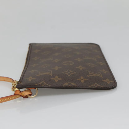 Louis Vuitton Neverfull Pochette Monogram Canvas, BROWN, CANVAS, Tote bag