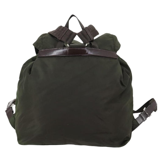 Prada Corsaire Backpack Embroidered Quilted Denim, KHAKI, NYLON, Backpack